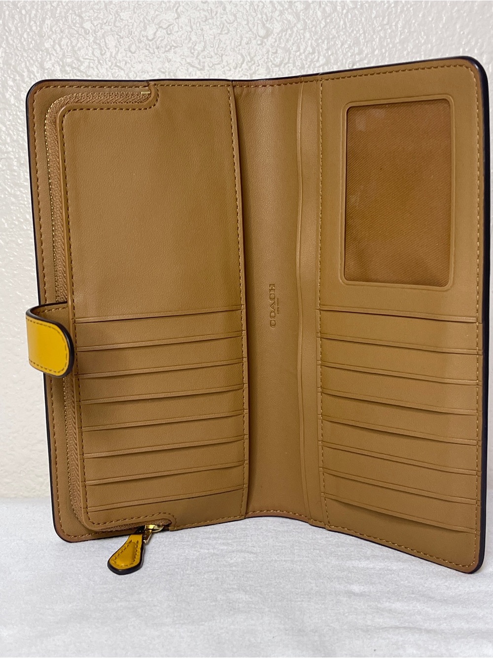 Coach Yellow Mustard Continental Zip Wallet - Picture 7 of 12